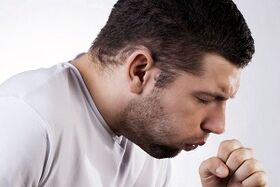 Cough in humans caused by parasites